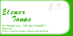 elemer tompe business card